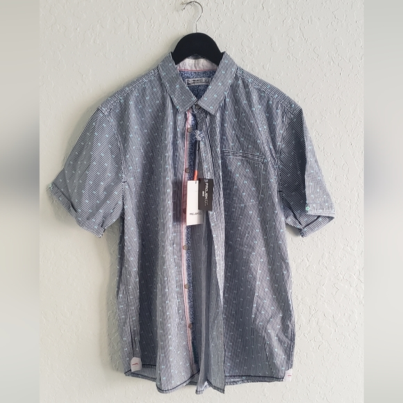 ProjekRaw Short Sleeve Button Up NWT - Picture 2 of 6